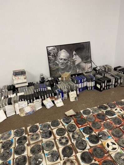 A portion of Appalshop's vast film and video archives that were damaged in the 2022 flooding.